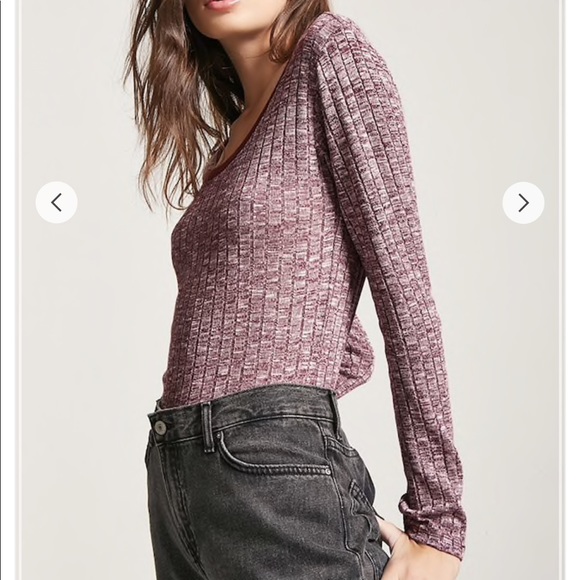 NWT Ribbed Long Sleeve Top - Picture 3 of 7